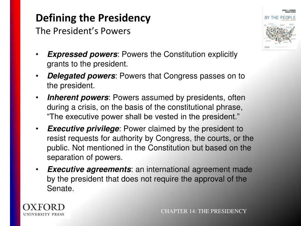 defining the presidency the president s powers