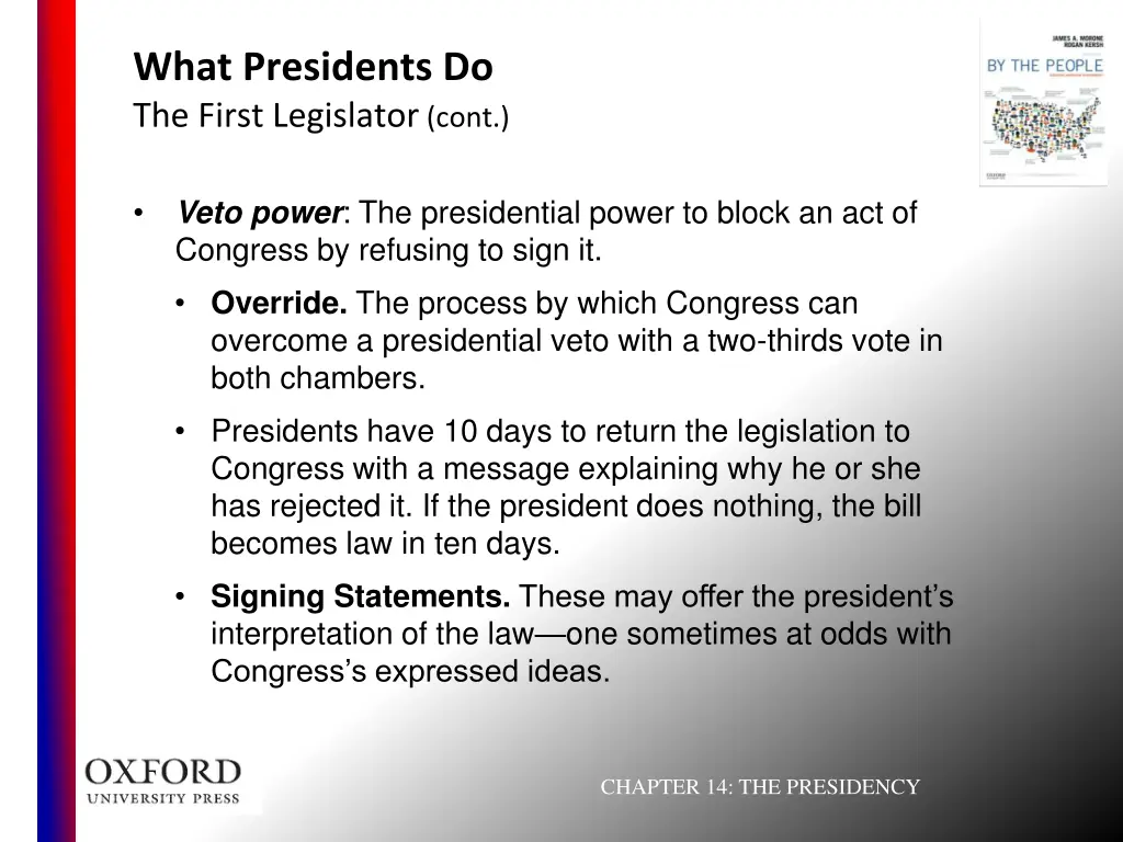 what presidents do the first legislator cont