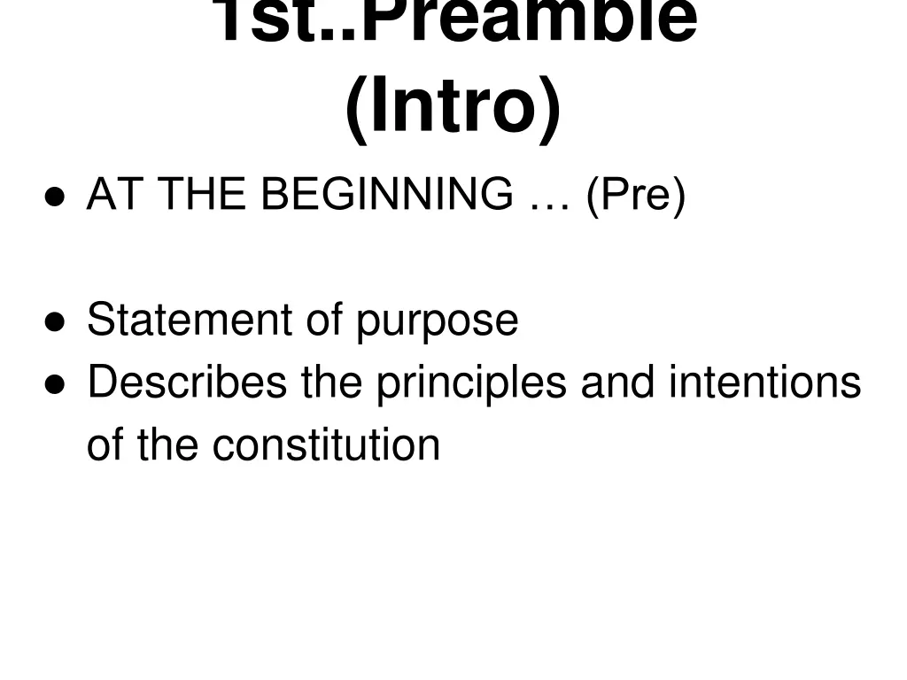 1st preamble intro