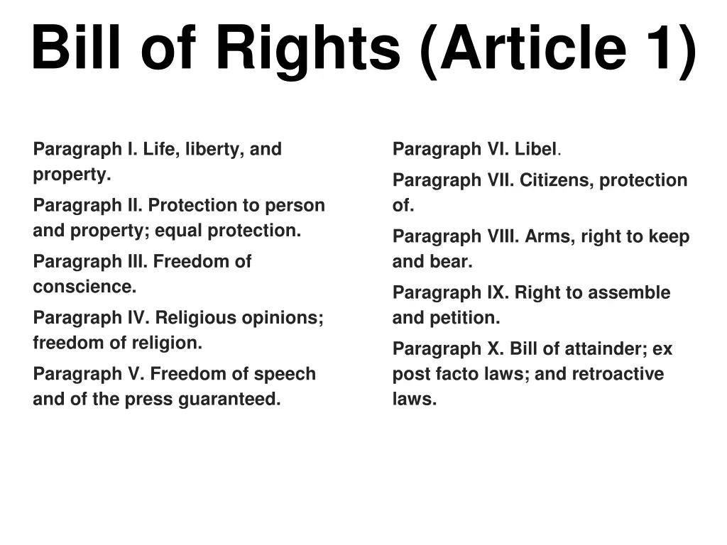 bill of rights article 1 2