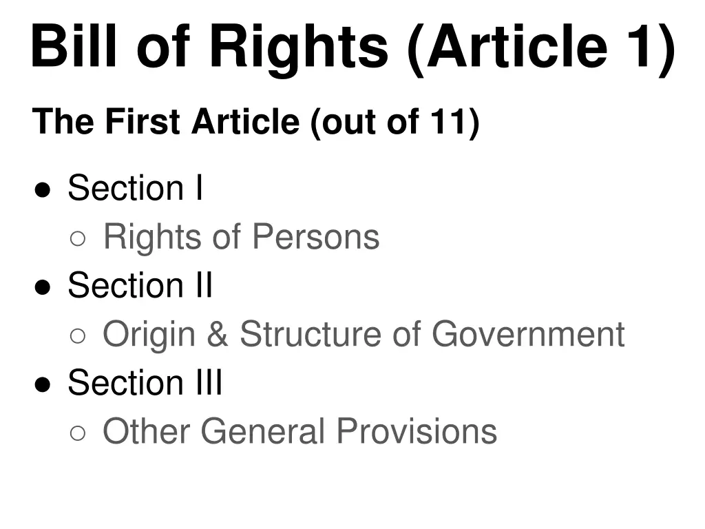 bill of rights article 1