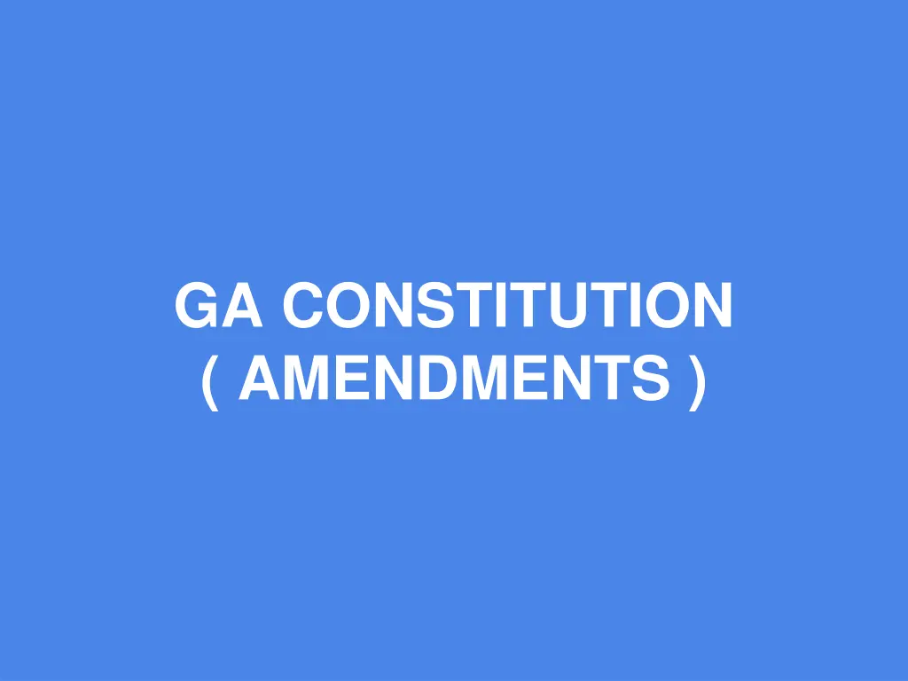 ga constitution amendments