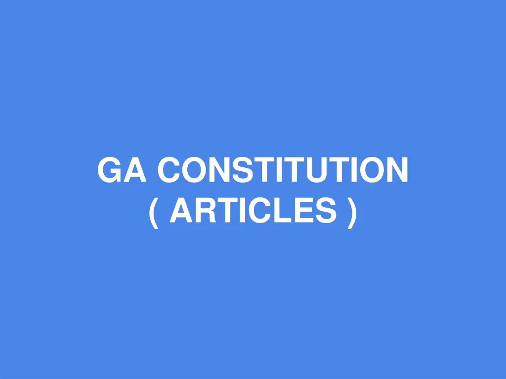 ga constitution articles