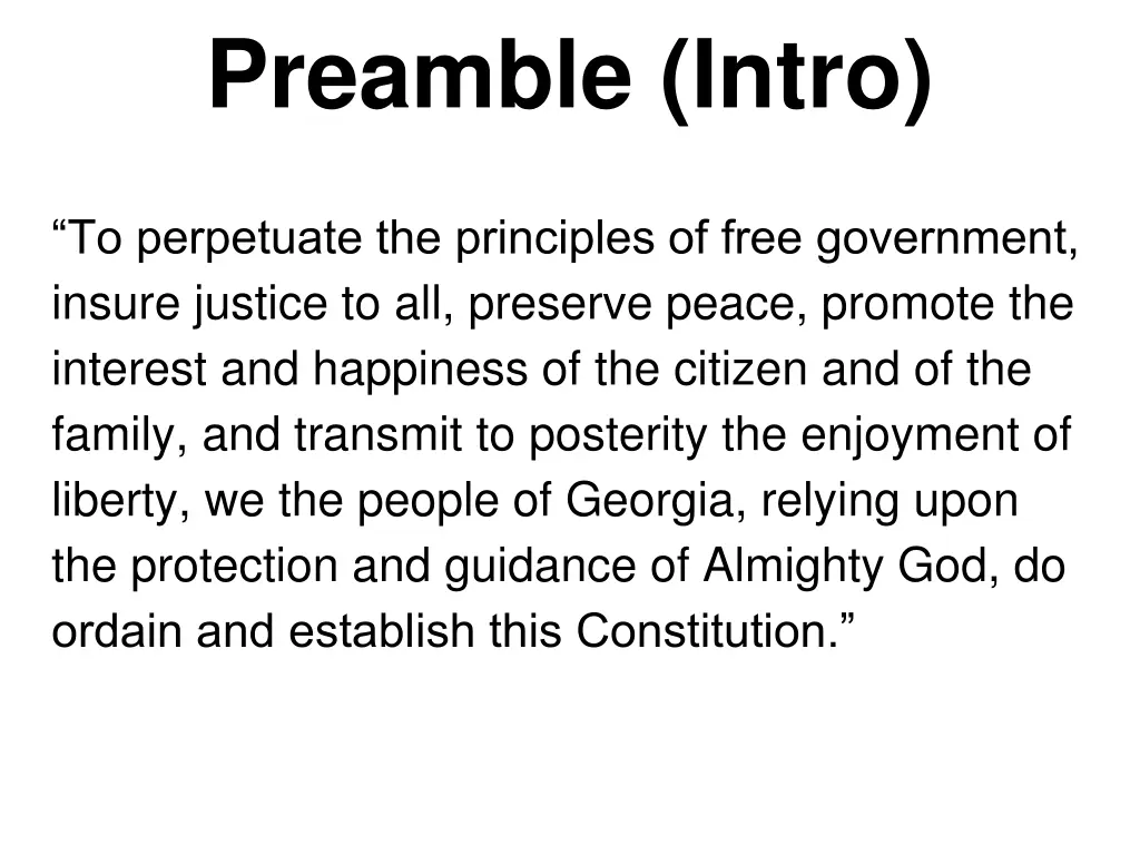 preamble intro