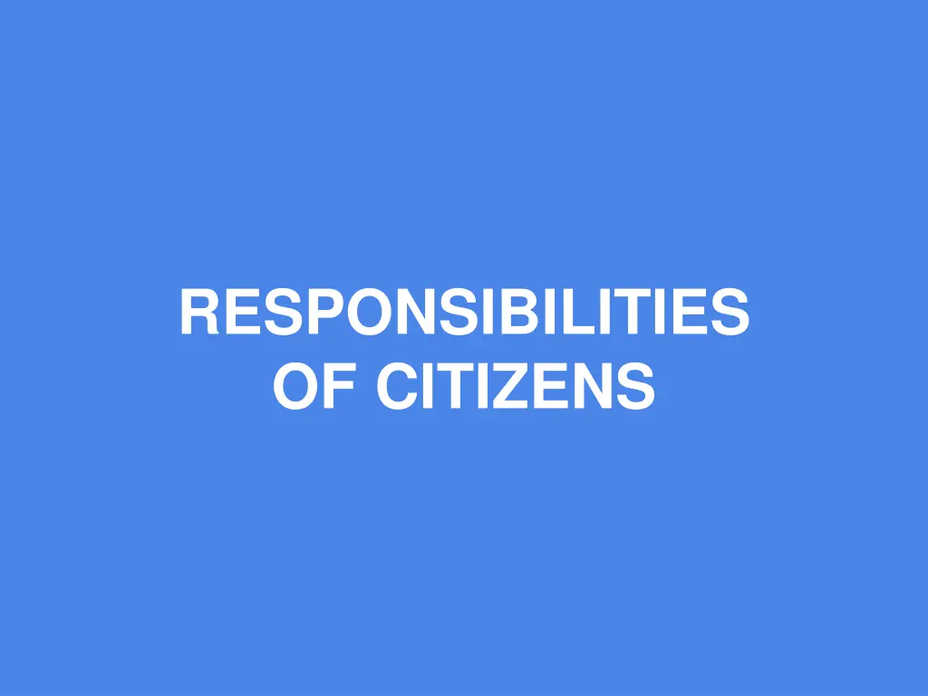 responsibilities of citizens