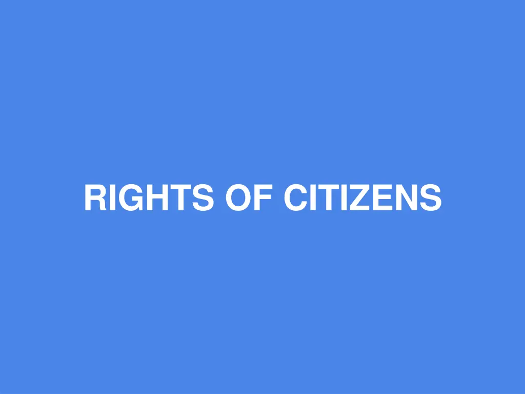 rights of citizens