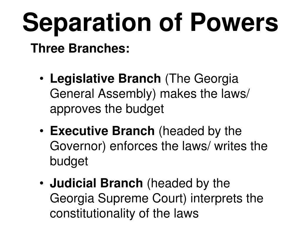 separation of powers 2