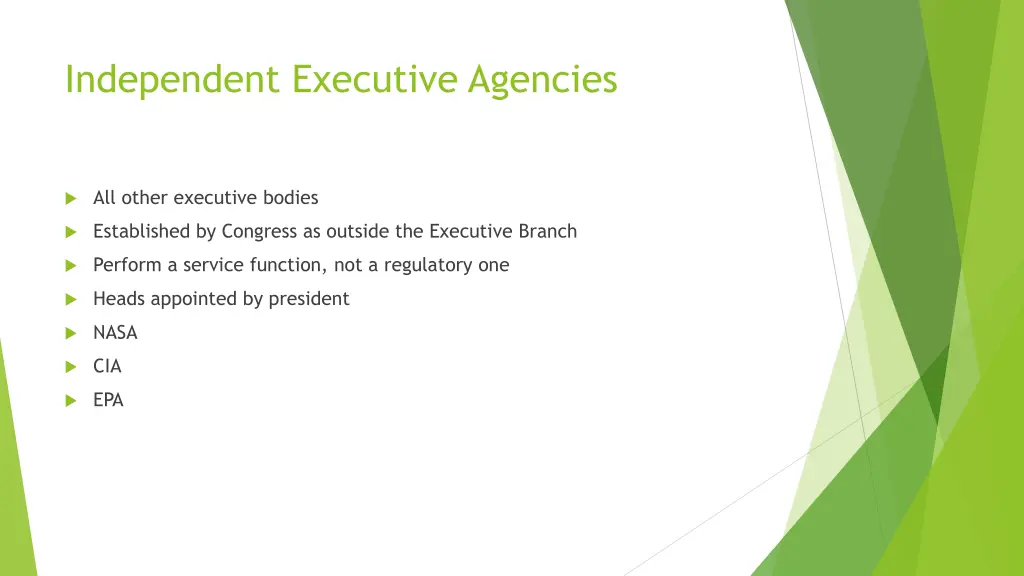 independent executive agencies