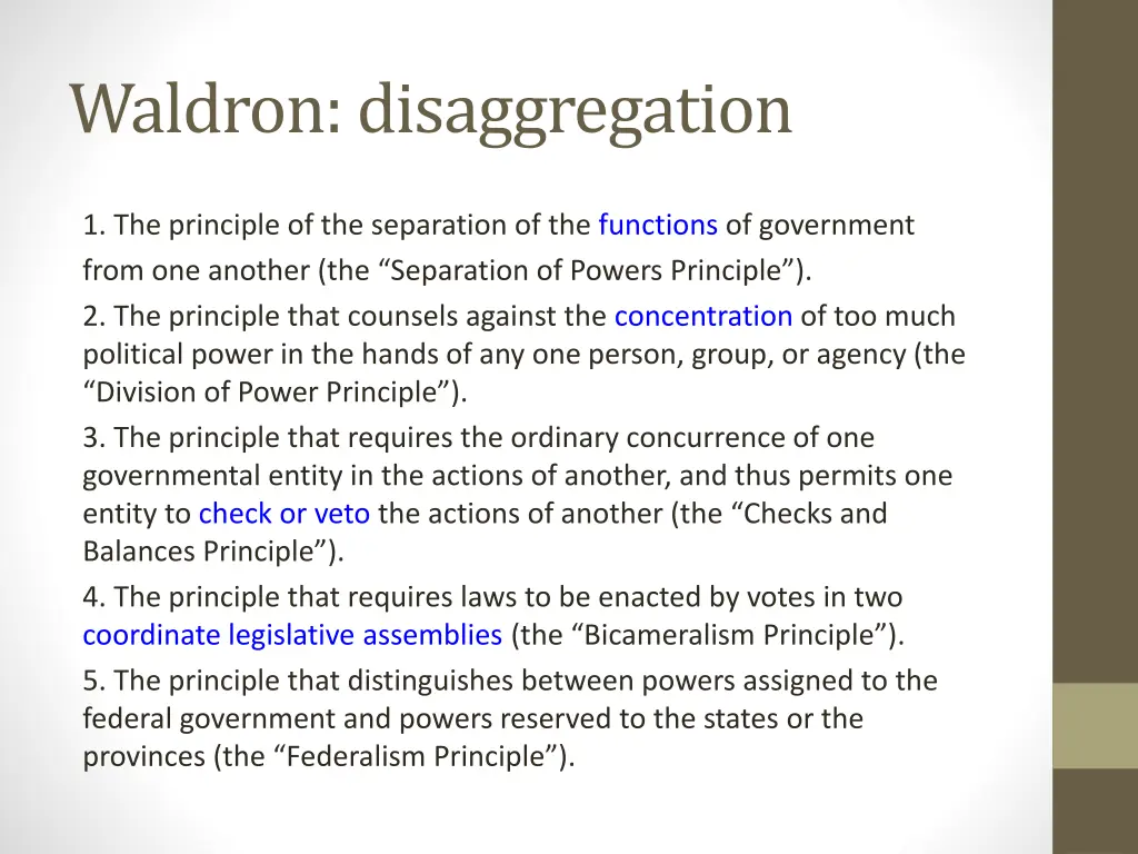 waldron disaggregation