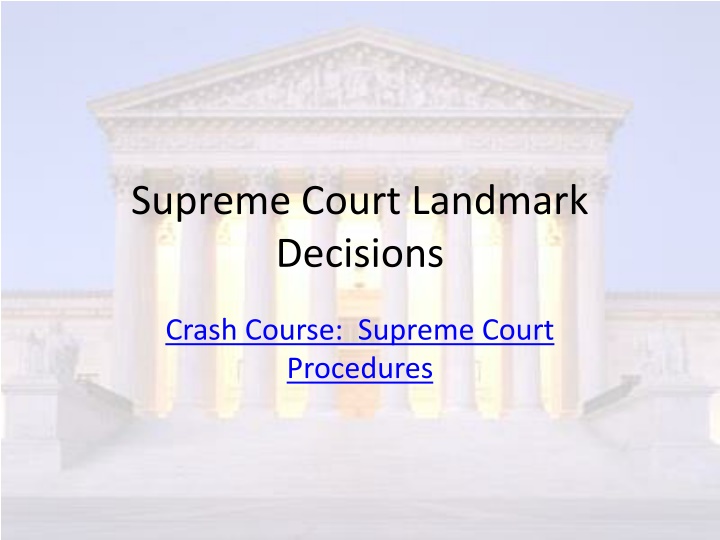 supreme court landmark decisions