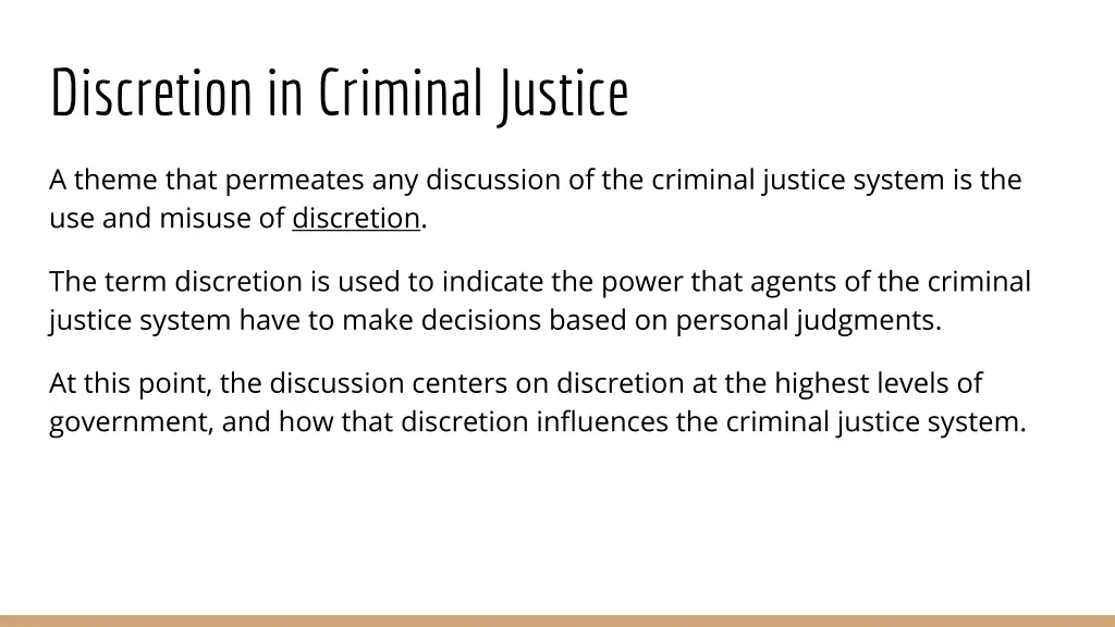 discretion in criminal justice