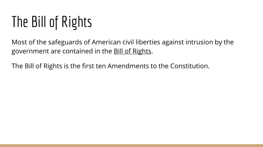 the bill of rights