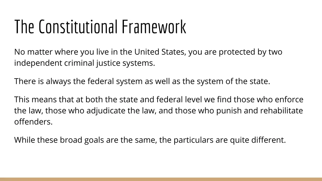 the constitutional framework