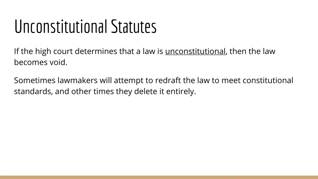 unconstitutional statutes