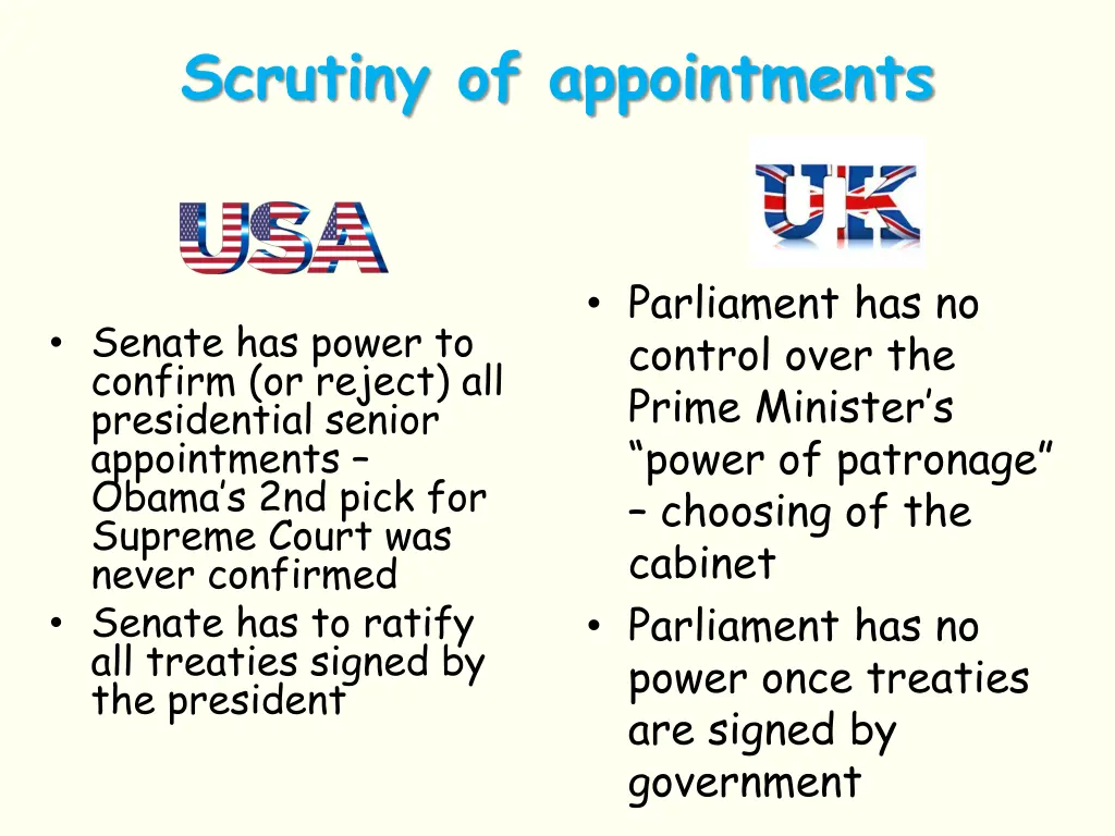 scrutiny of appointments