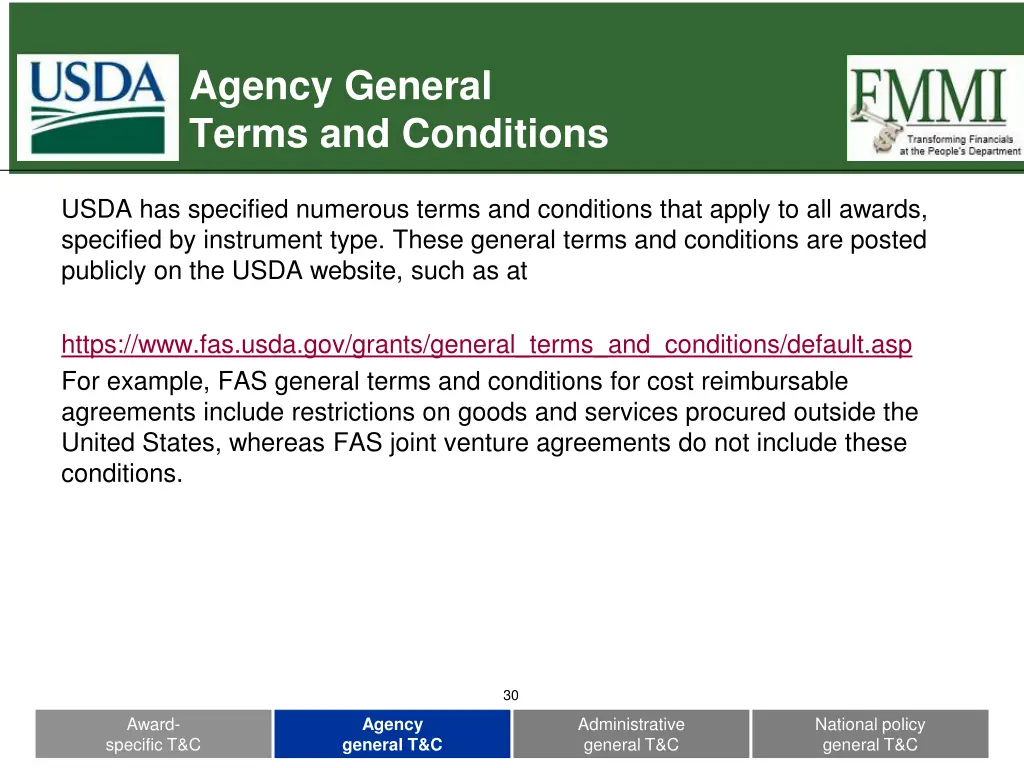 agency general terms and conditions