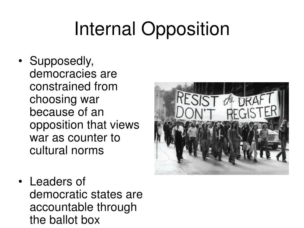 internal opposition