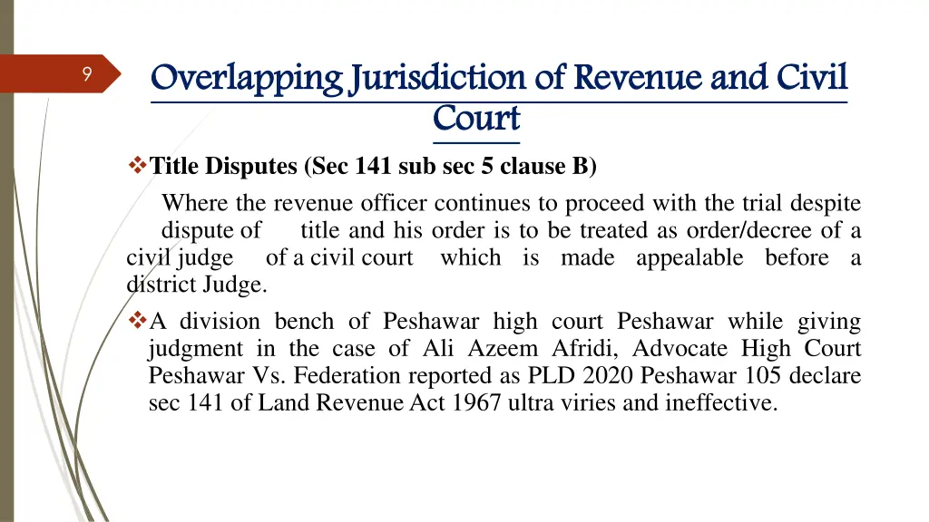 overlapping jurisdiction of revenue and civil 1