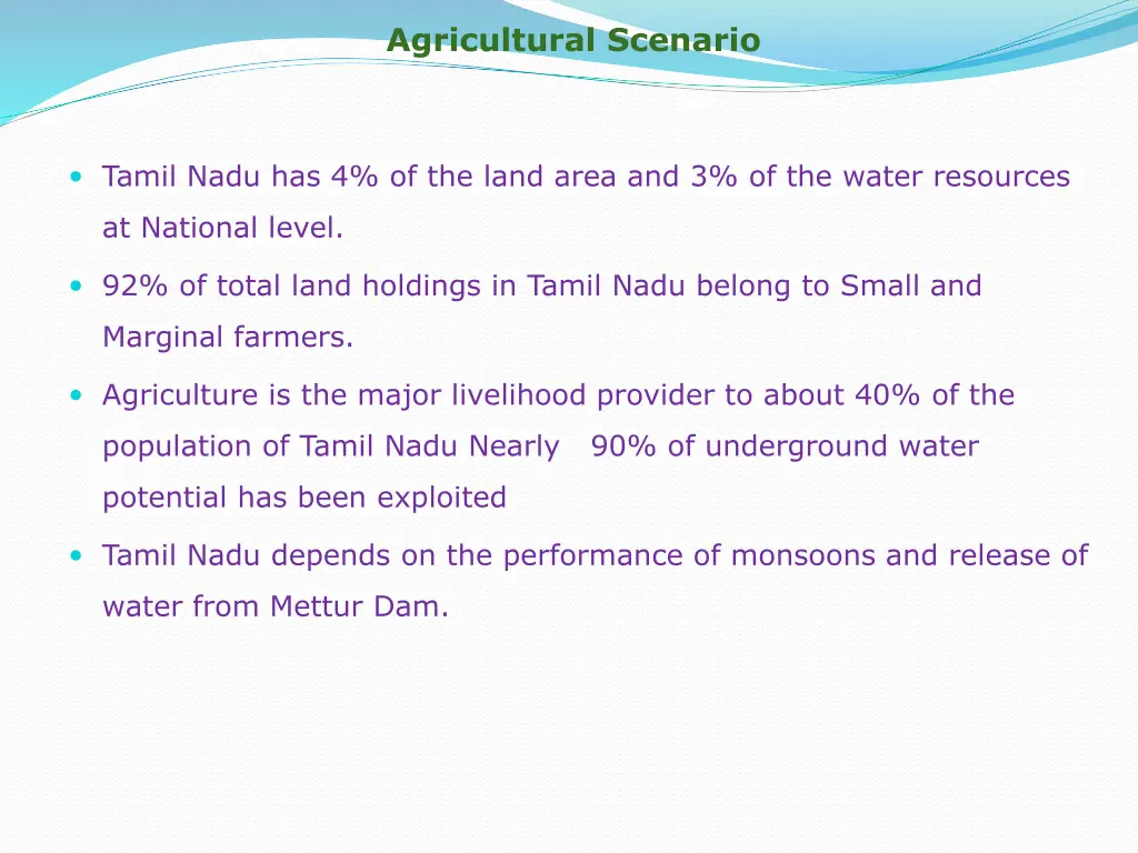 agricultural scenario