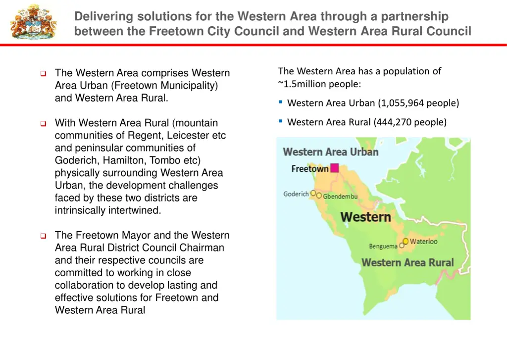 delivering solutions for the western area through