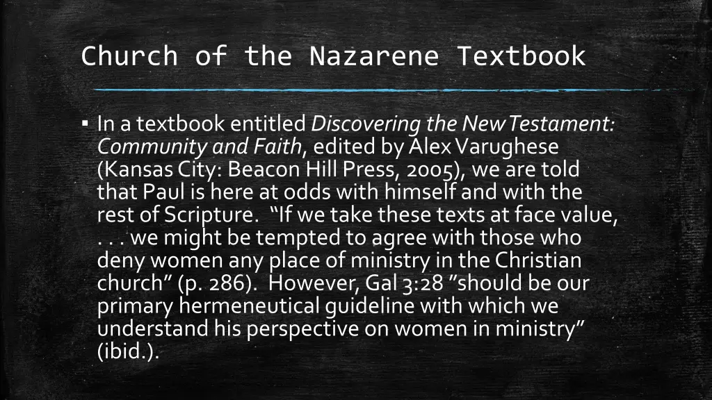 church of the nazarene textbook