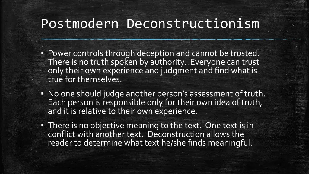 postmodern deconstructionism