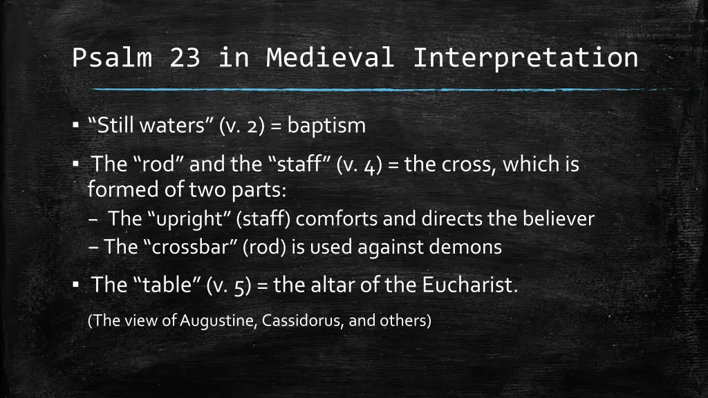 psalm 23 in medieval interpretation