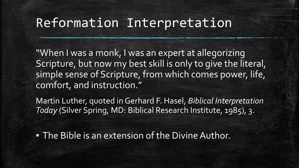 reformation interpretation