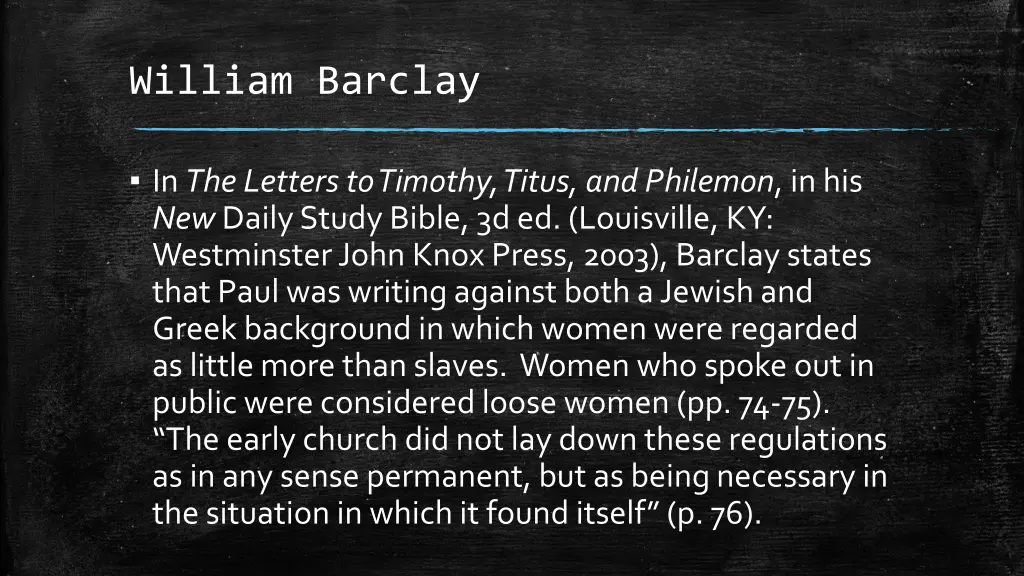 william barclay