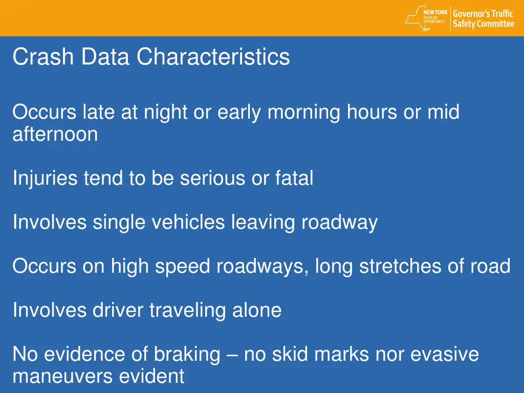 crash data characteristics