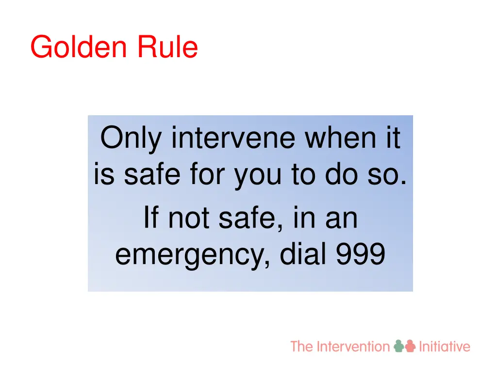 golden rule