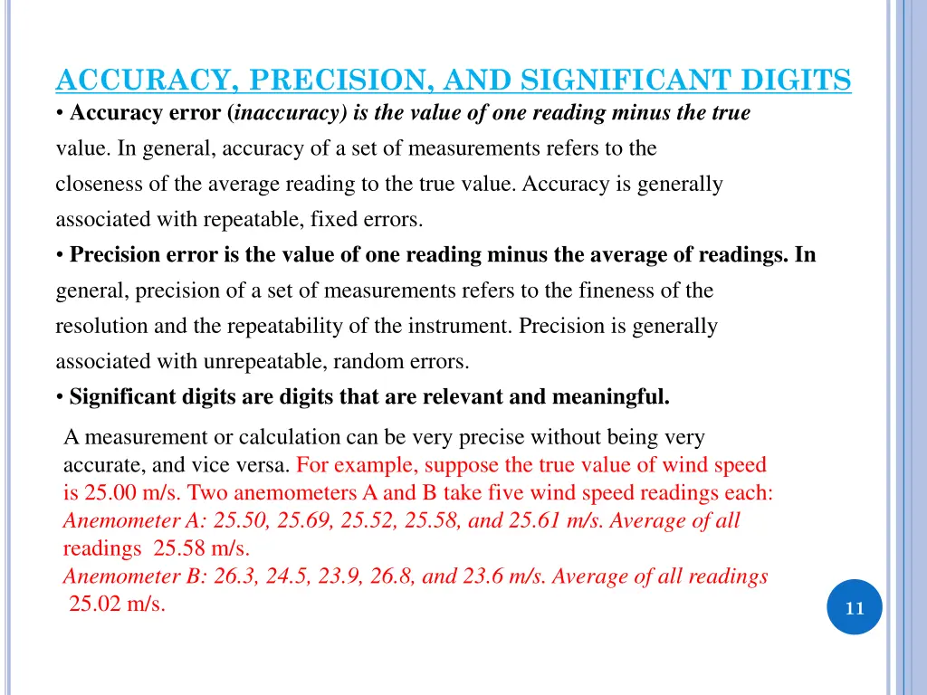 accuracy precision and significant digits