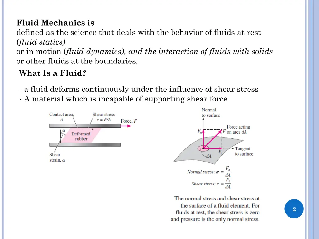 fluid mechanics is defined as the science that