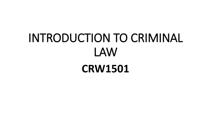 introduction to criminal introduction to criminal