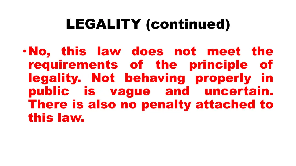 legality continued 1