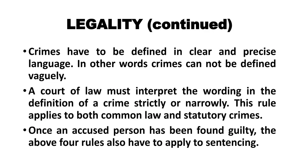 legality continued legality continued