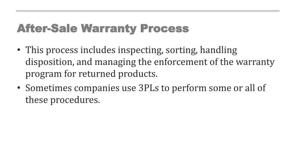 after after sale warranty process sale warranty