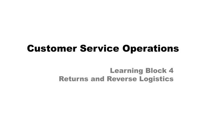 customer service operations