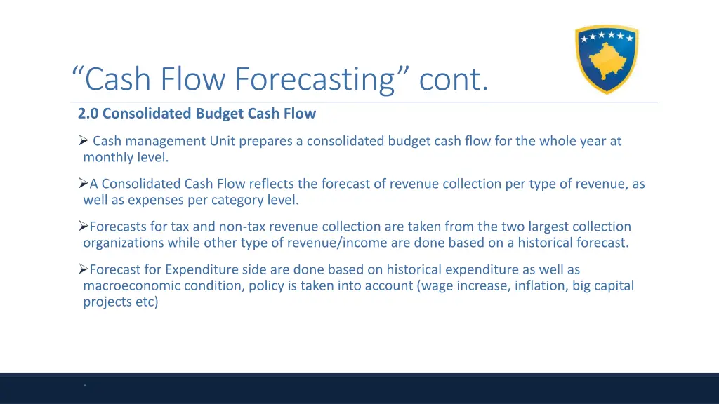 cash flow forecasting cont 2 0 consolidated