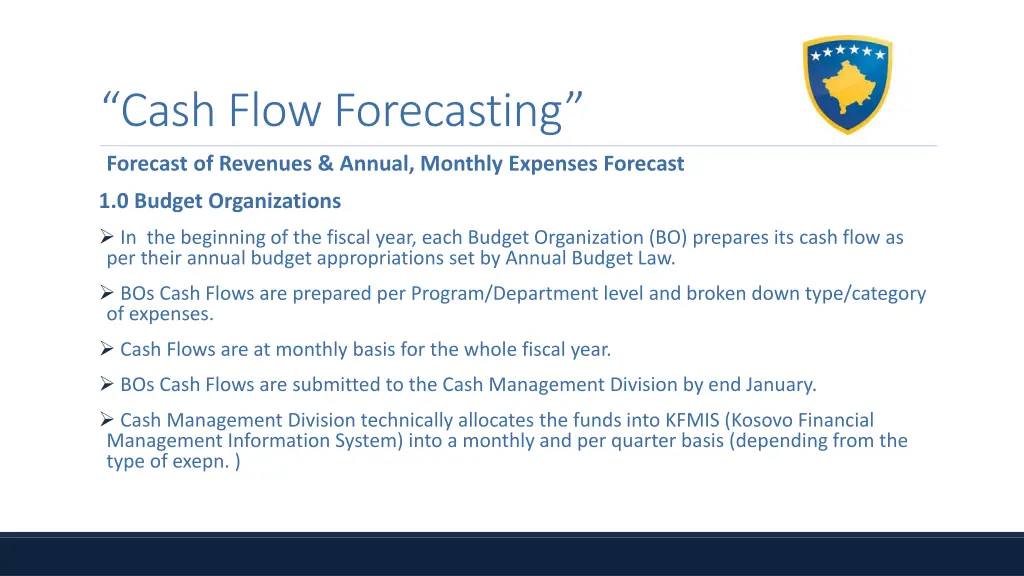 cash flow forecasting