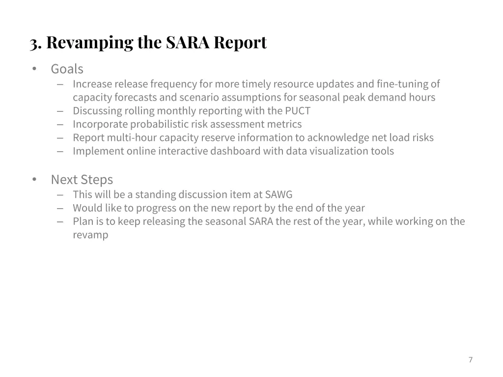 3 revamping the sara report