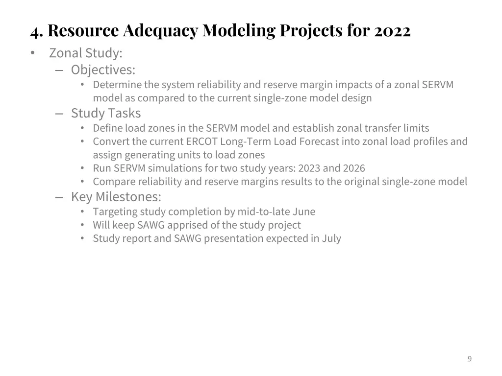 4 resource adequacy modeling projects for 2022 1