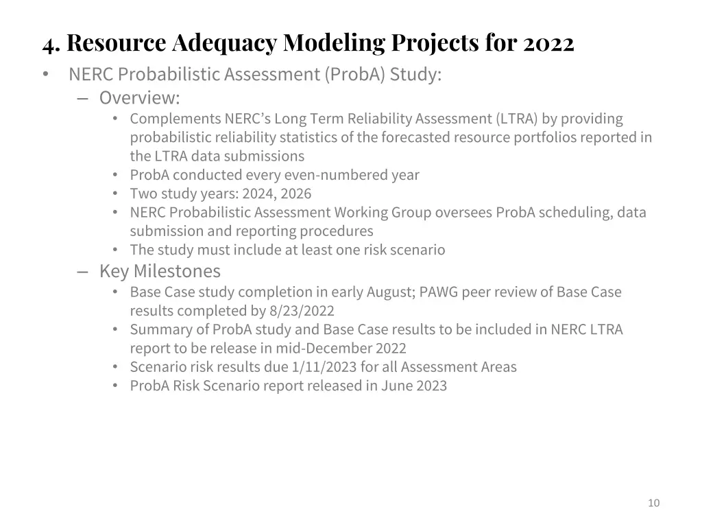 4 resource adequacy modeling projects for 2022 2