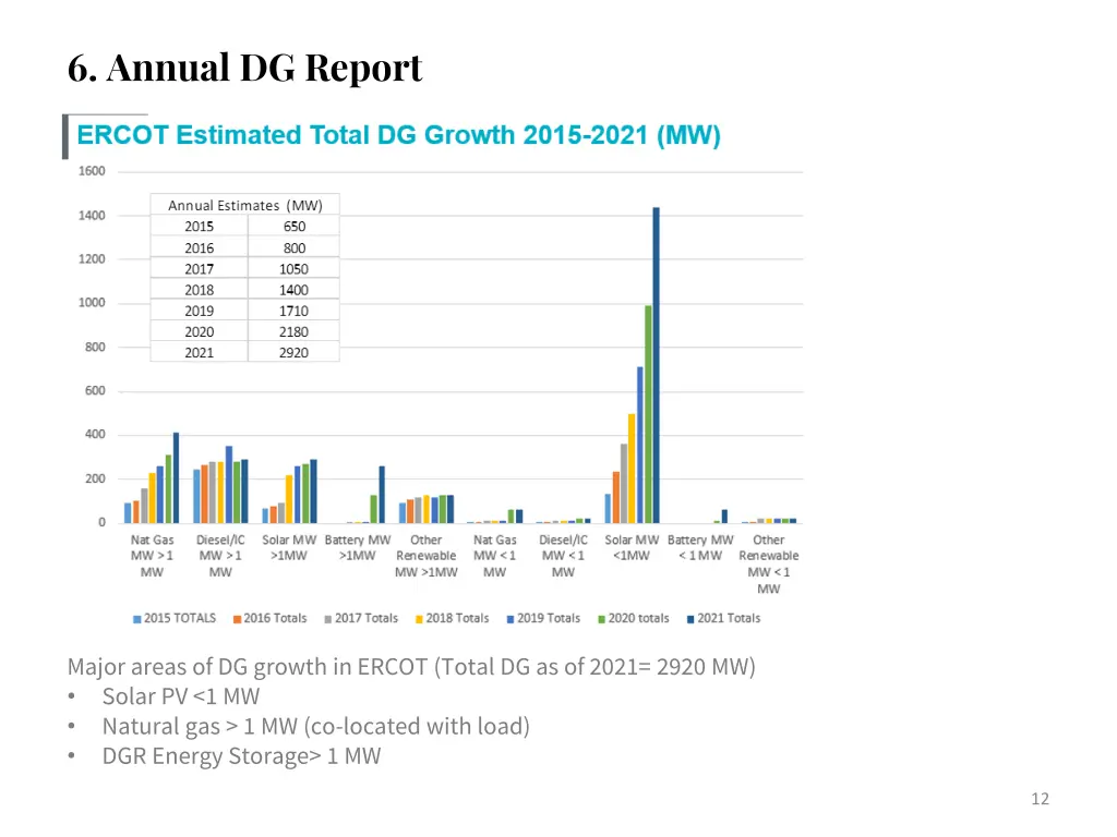 6 annual dg report