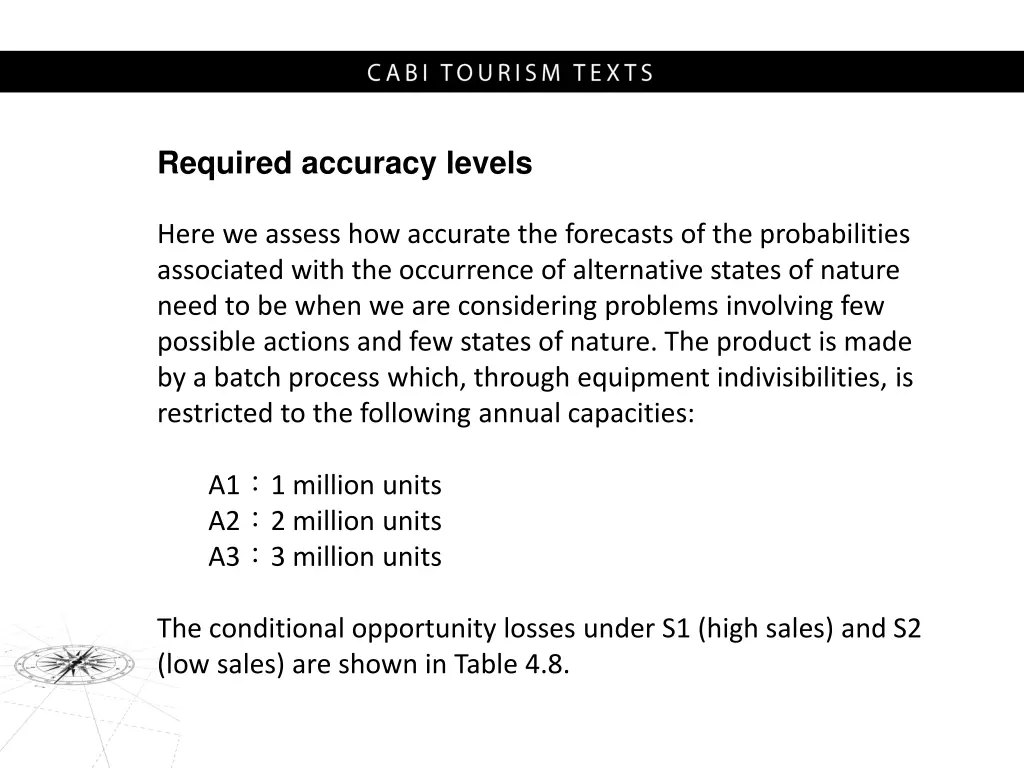 required accuracy levels