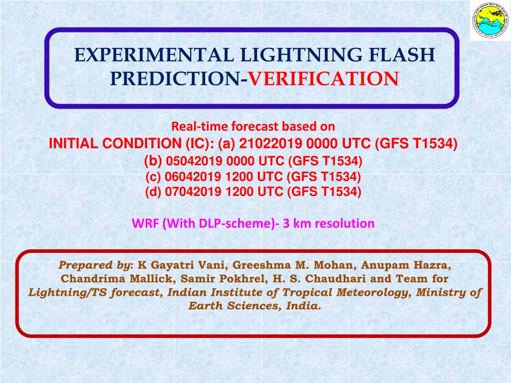 experimental lightning flash prediction