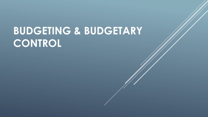 budgeting budgetary control