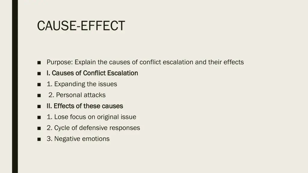 cause effect