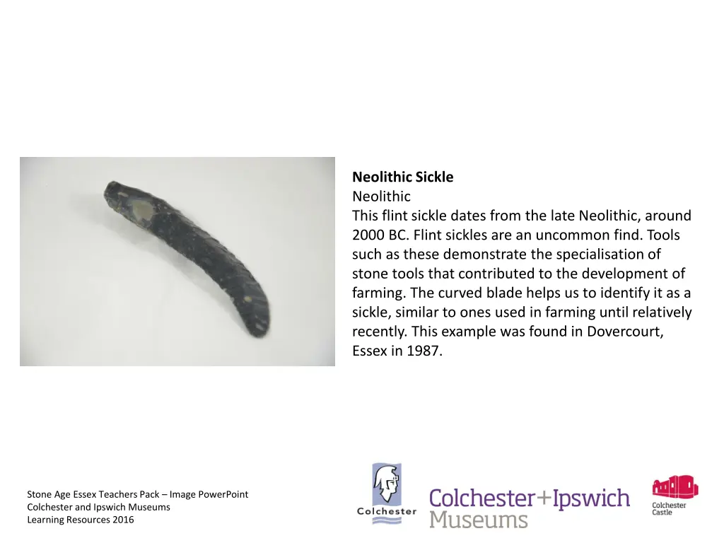 neolithic sickle neolithic this flint sickle