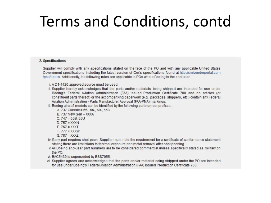 terms and conditions contd